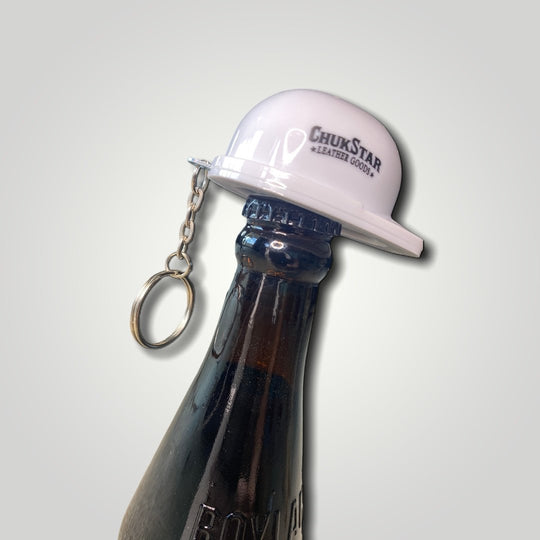 ChukStar Hard Hat Bottle Opener Keychain - ChukStar Leather
