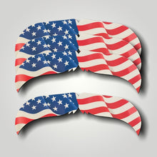 Load image into Gallery viewer, Old Glory ChukStache Vinyl Sticker Set (4) - ChukStar Leather
